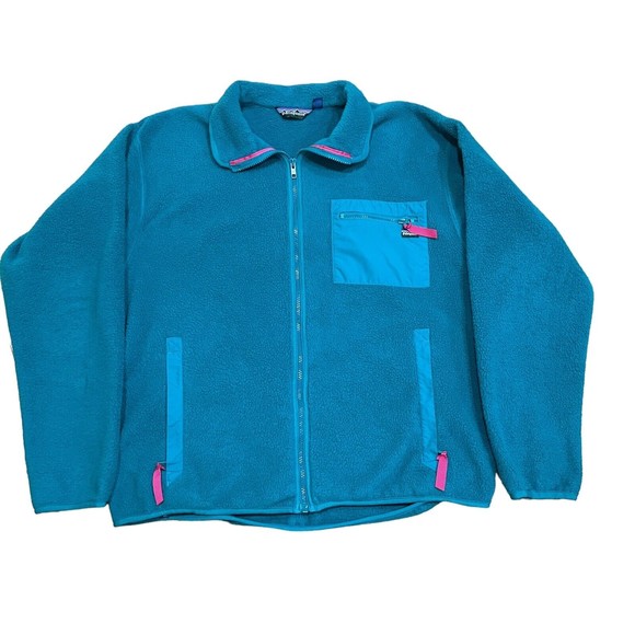 Vintage Patagonia Mens Retro Fleece Jacket Size Large L Green Full Zip